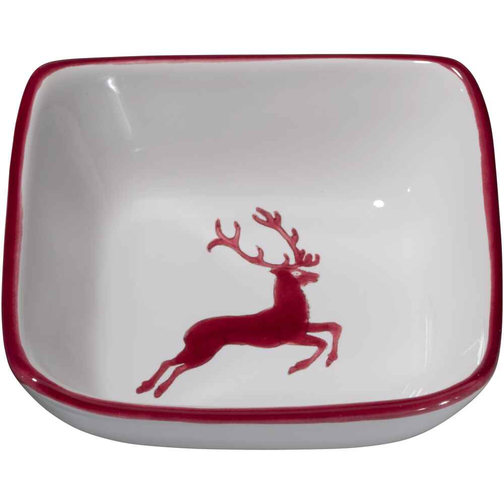 Gmundner small bowl, stag, RED, Gmundner Keramik