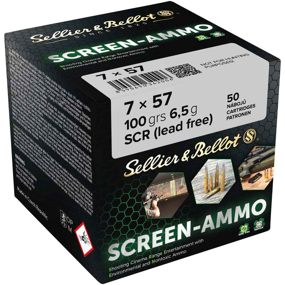 7x57 Screen-Ammo SCR Zink 6,5g/100grs.