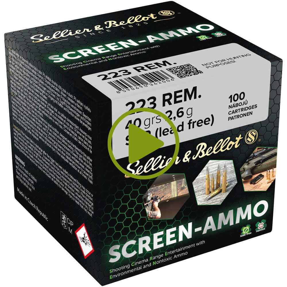 .223 Rem. Screen-Ammo SCR Zink 2,6g/40grs., Sellier & Bellot