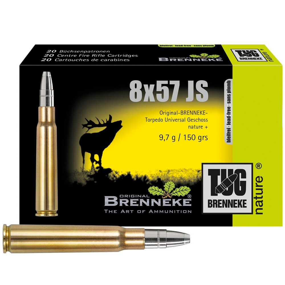 Brenneke 8x57 IS TUG nature  9,7g/150grs. (Kaliber 8x57 IS) - Patronen für Büchsen - Munition ...
