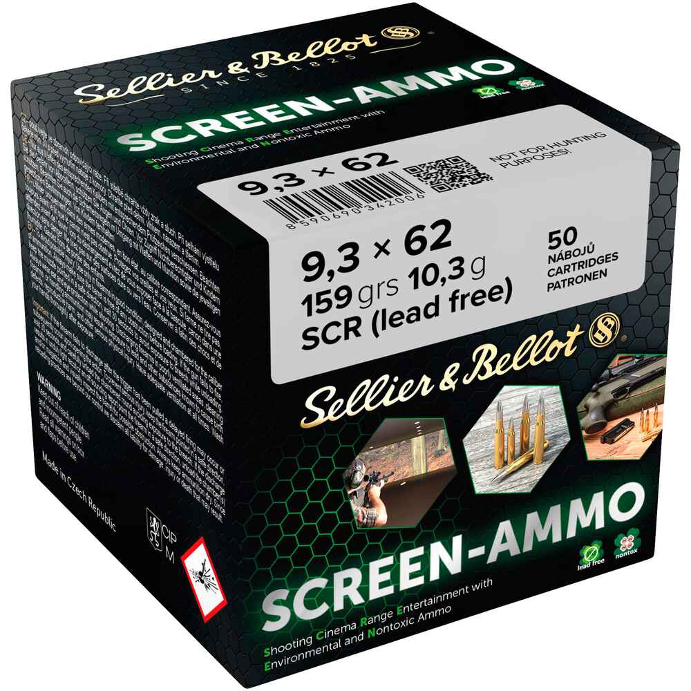 9,3x62 Screen-Ammo SCR Zink 10,3g/159grs.