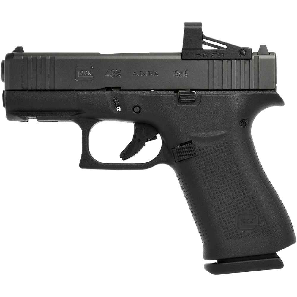 Pistole 43X mit montiertem RMSc Shield Red Dot, Glock