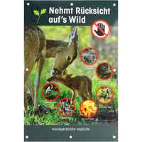 Hinweisschild Rücksicht auf's Wild – 3er-Pack, Waidgerechte Jagd