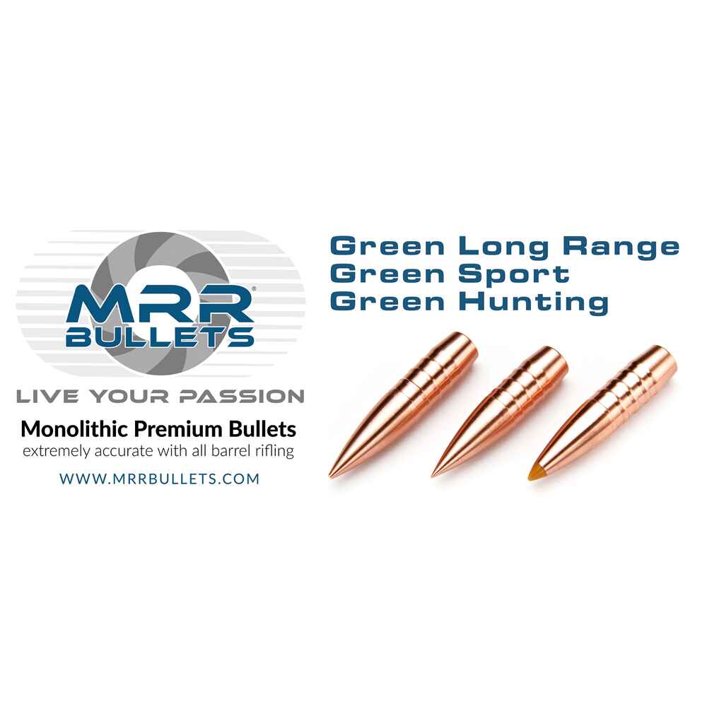 Geschoss .30 (7,62mm) 9,85 g / 152 grs. Green Hunting Copper, MRR Bullets