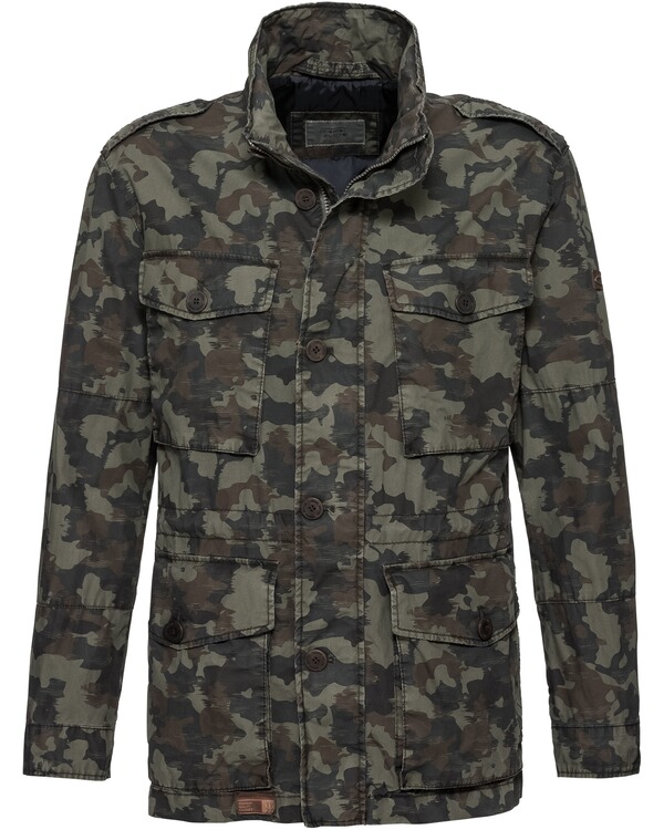 camel active Jacke mit Tarnmuster Oliv Janker Sakkos Bekleidung Herrenmode Mode camel active Jacke mit Tarnmuster Oliv Janker Sakkos Bekleidung Herrenmode Mode