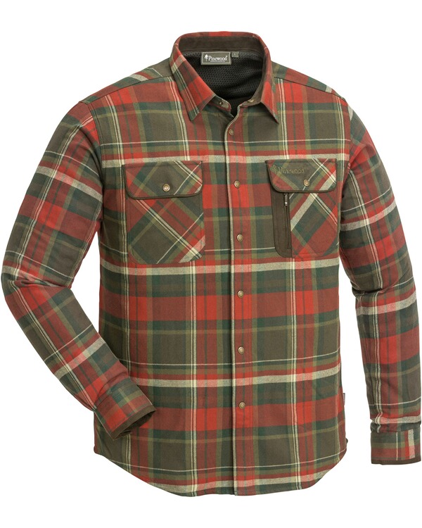Pinewood Hemd Cornwall Flanell Oliv Rot Kariert Hemden Bekleidung Fur Herren Bekleidung Outdoor Online Shop Frankonia De