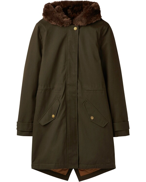 Tom Joule Baumwoll Parka Piper Oliv Mantel Bekleidung Damenmode Mode Online Shop Frankonia De