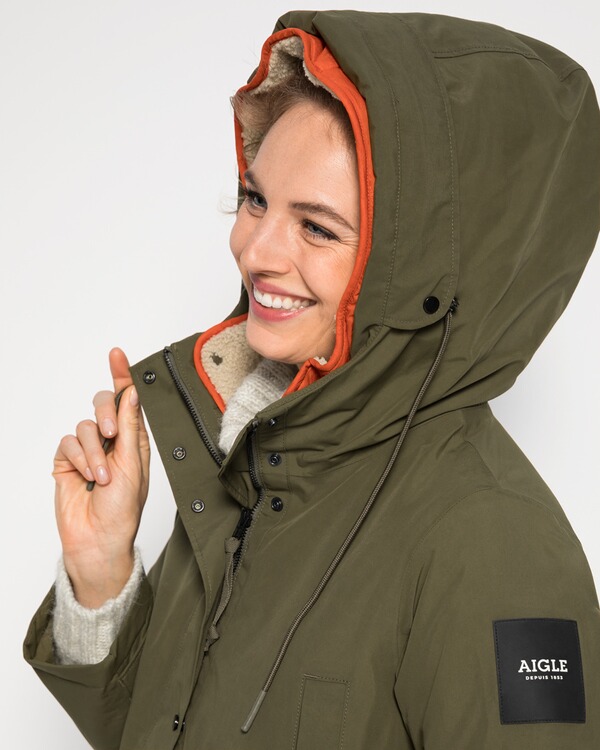 Aigle Parka Fardia Mit Gore Tex Oliv Mantel Bekleidung Damenmode Mode Online Shop Frankonia De