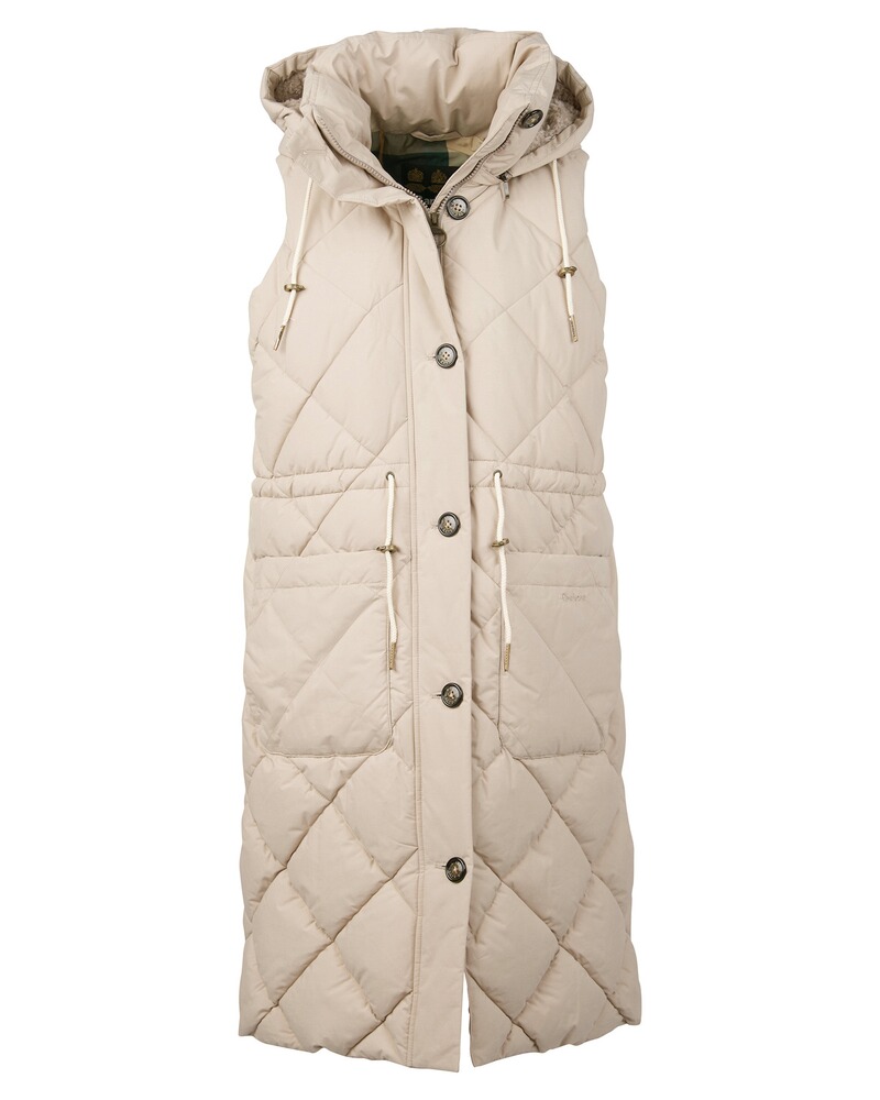 Barbour Lange Steppweste Orinsay (Oat/Ancient) - Westen u0026 Mieder -  Bekleidung - Damenmode - Mode Online Shop | FRANKONIA barbour damen weste
