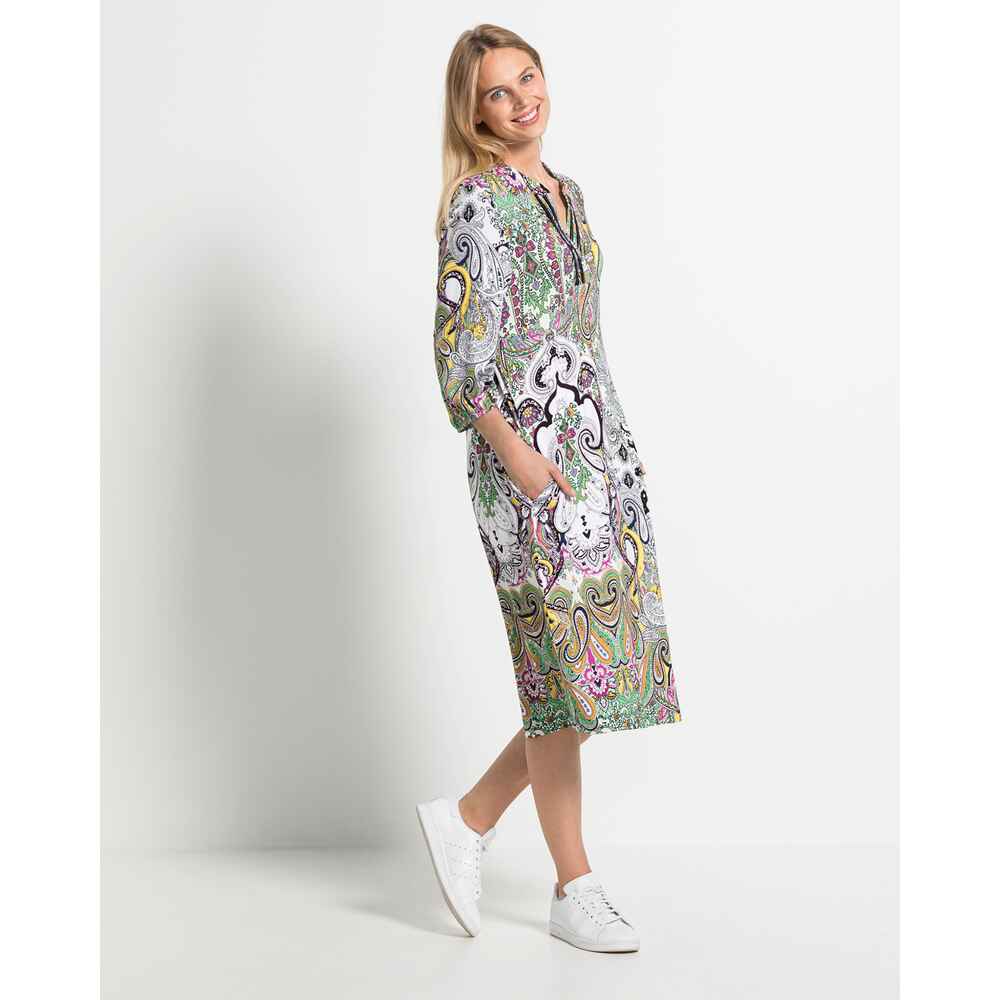 Midi-Kleid mit Allover-Print, White Label