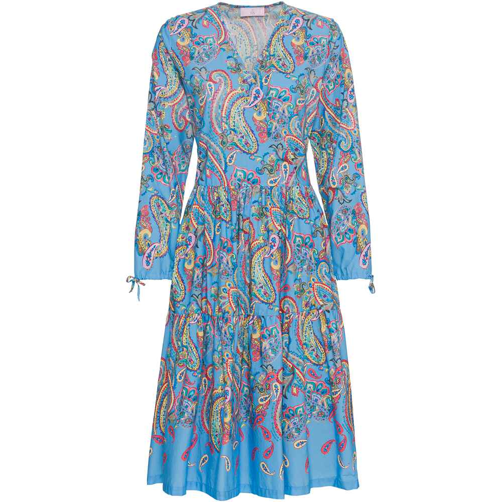 Paisley-Kleid mit Stufenvolant