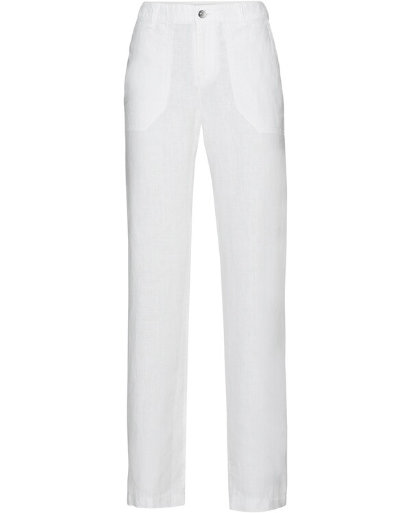 Mac Leinenhose Nora Weiss Hosen Bekleidung Damenmode Mode Online Shop Frankonia De