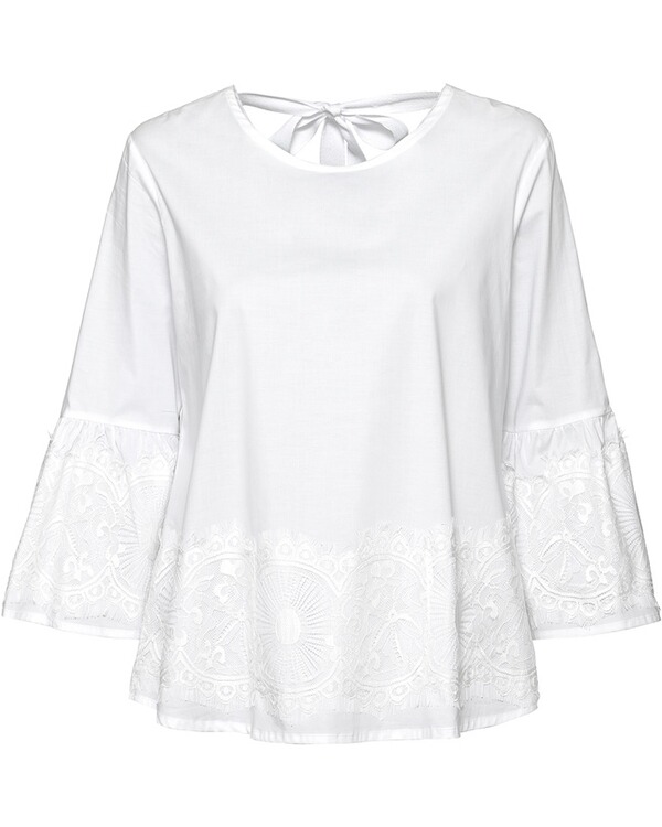 Brigitte Von Schonfels Bluse Mit Spitze Weiss Blusen Bekleidung Damenmode Mode Online Shop Frankonia De