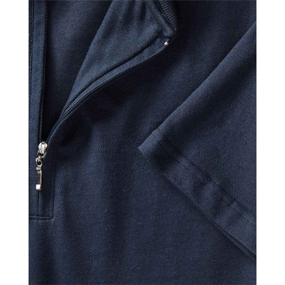 Piqué-Poloshirt mit Zipper, HIGHMOOR