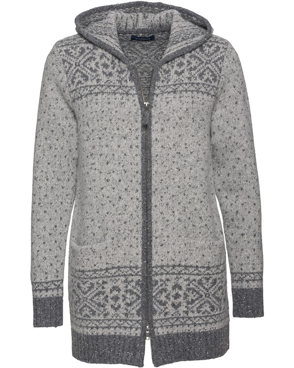 Highmoor Lange Norweger Strickjacke Grau Strick Bekleidung Damenmode Mode Online Shop Frankonia De