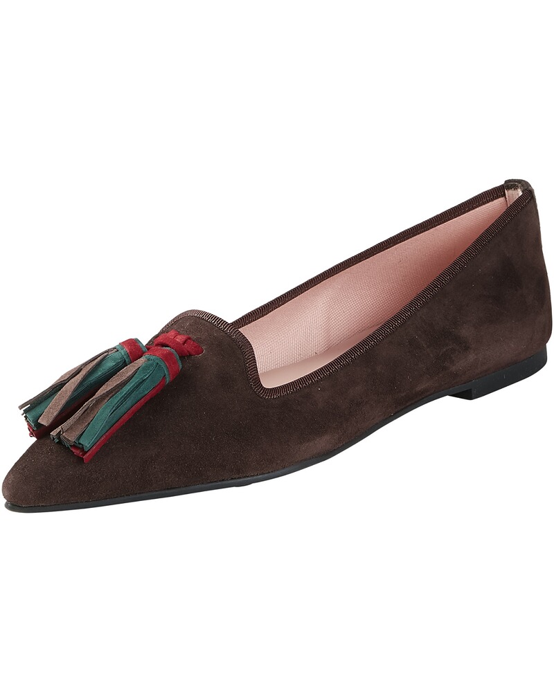 Pretty Ballerinas Tasselloafer Angelis (Braun) Bekleidung für Damen