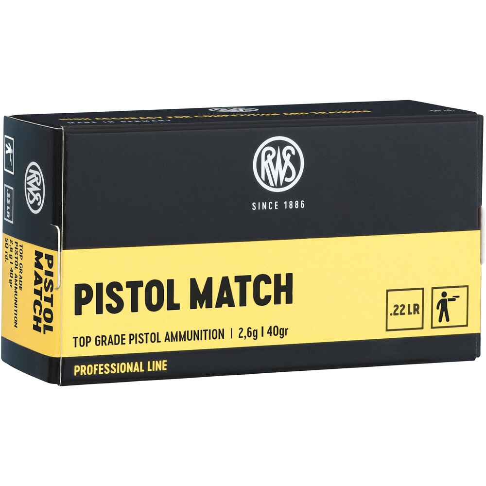 .22 lfb. Pistol Match 2,6g/40grs., RWS