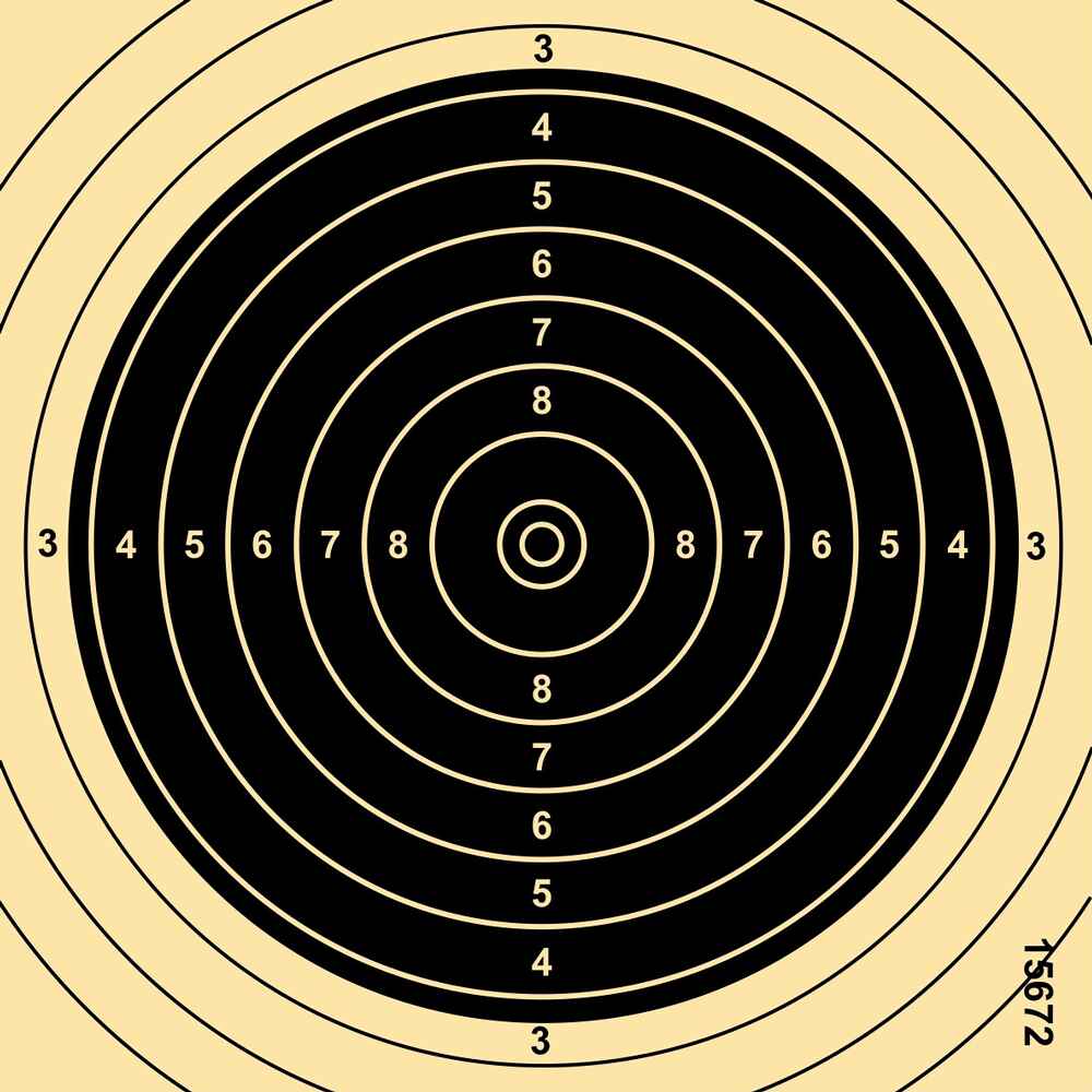 Small caliber target, 13.5x13.5 cm, no. 1000 units., braun-network