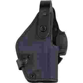 Kydex belt holster with snap button quick lock and leather lining., Front Line