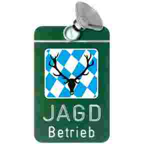 Car sign, "Jagdbetrieb" (hunting operation), Dr. Gmünder