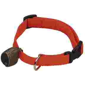 Signal orange collar, with buckle and bell, Heim