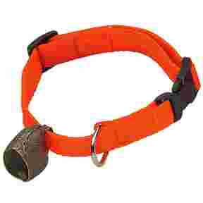 Signal orange collar, with buckle and bell, Heim