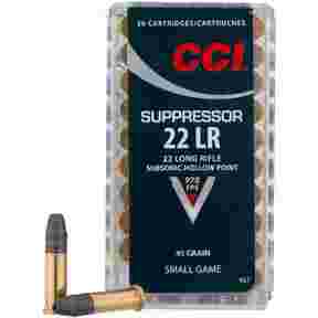 CCI .22 LR Suppressor HP 45 gr 50 units, CCI