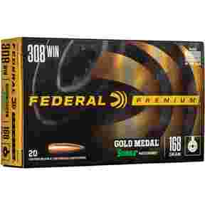 .308 Win. Premium Gold Medal Sierra Match King 10,9g/168grs., Federal Ammunition