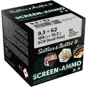 9,3x62 Screen-Ammo SCR Zink 10,3g/159grs., Sellier & Bellot