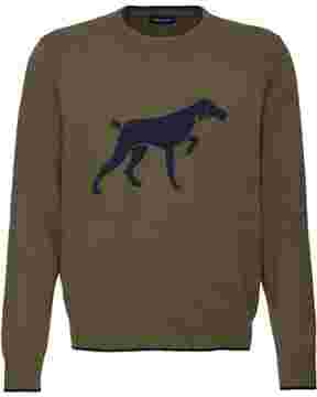 Rundhals-Pullover mit Hundemotiv, HIGHMOOR