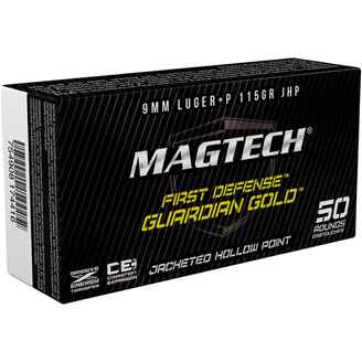 9 mm Luger+P Guardian Gold Teilmantel HP 7,5g/115 grs., Magtech