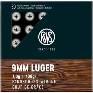 9 mm Luger Coup De Grace 7,0g/108grs., RWS