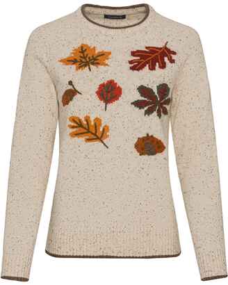 Pullover mit Herbstlaub, HIGHMOOR